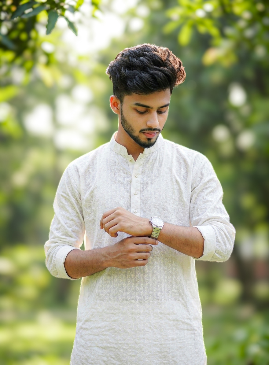 Soft Royal Panjabi Prompt — Nature Glow Cinematic Portrait 4K