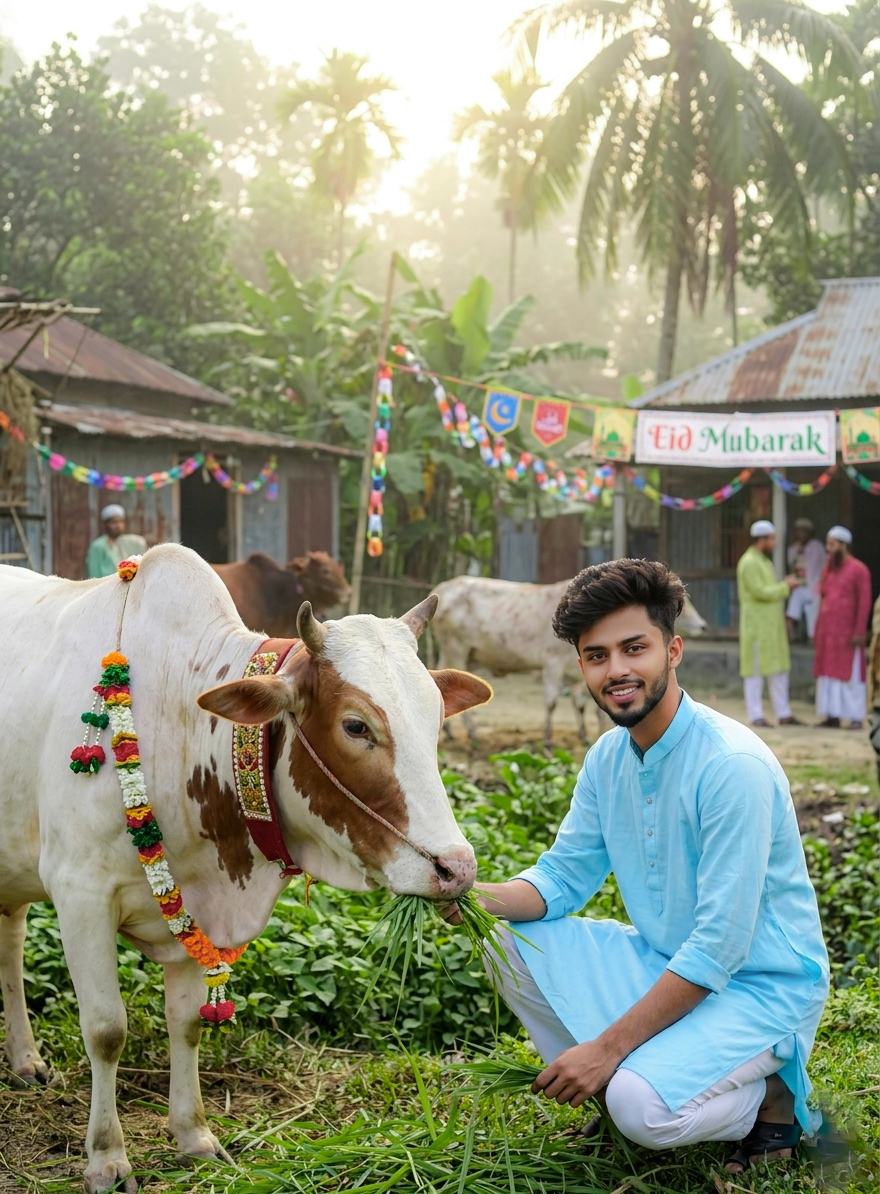 Viral Eid-ul-Adha Village Prompt — Bangladeshi Rural Cinematic AI Art
