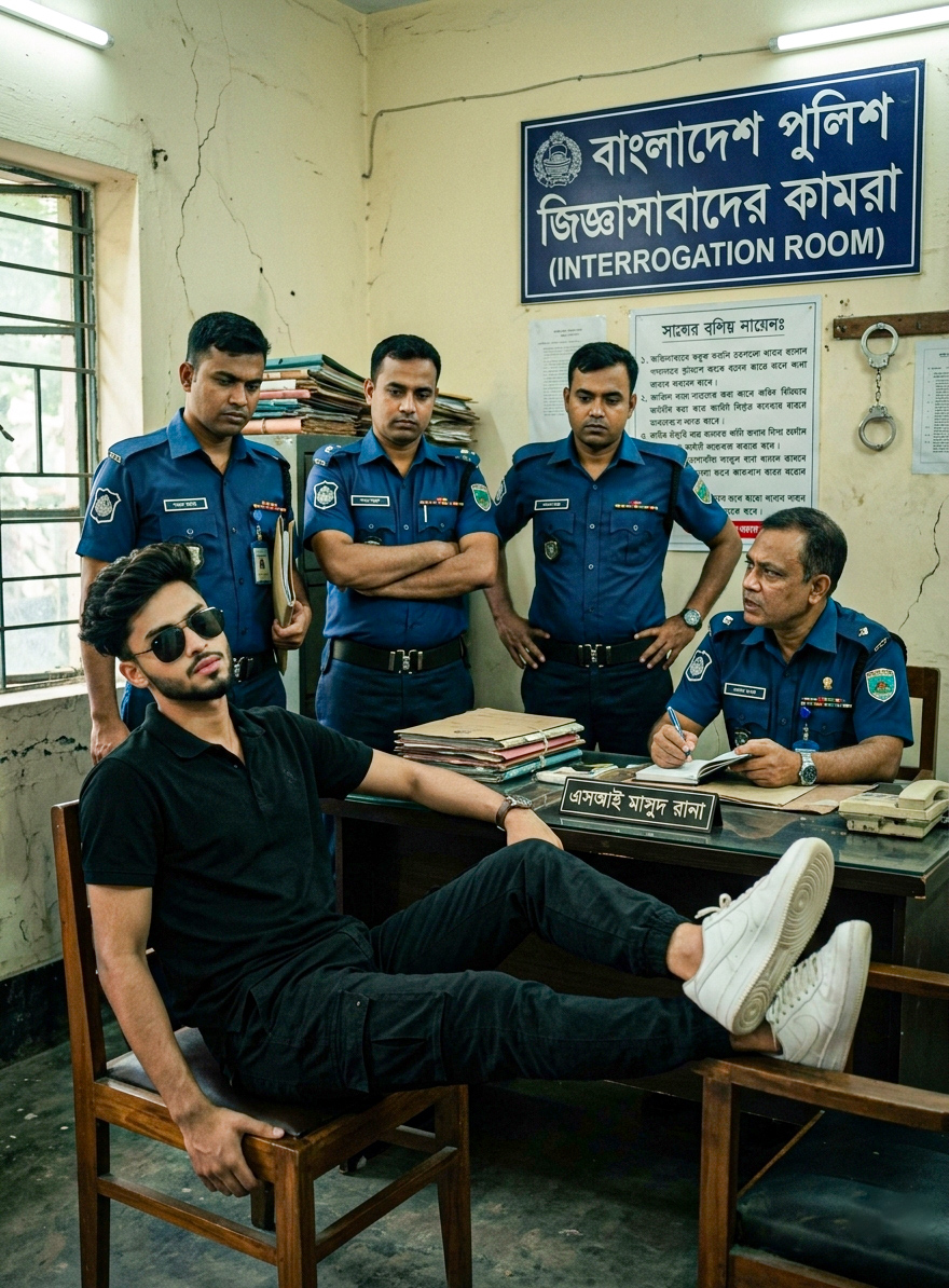 Viral Bangladesh Police Interrogation Prompt — Mafia Style Cinematic AI Portrait