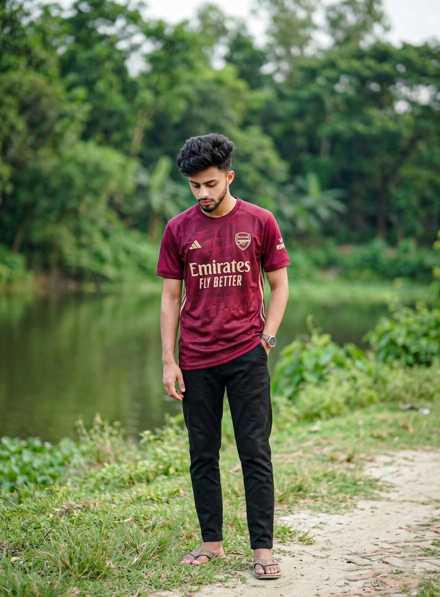 Viral Reflective Nature Prompt — Peaceful Outdoor Boy Portrait AI Edit