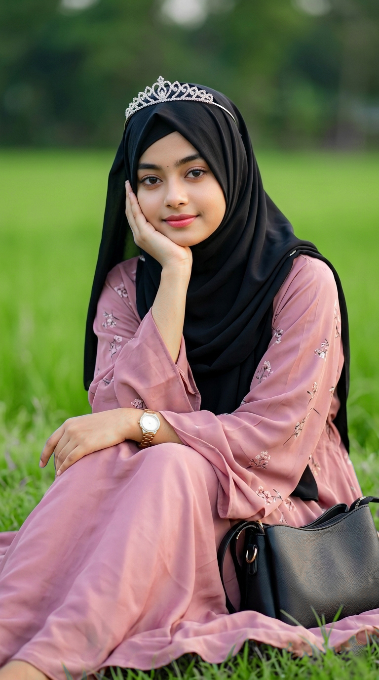 Viral Hijabi Beauty Prompt — Elegant Countryside Portrait AI Edit 4K