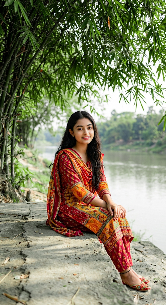 Beautiful Traditional Village Girl AI Image Prompt | Ultra Realistic Bangladeshi Girl Photo Prompt 4K