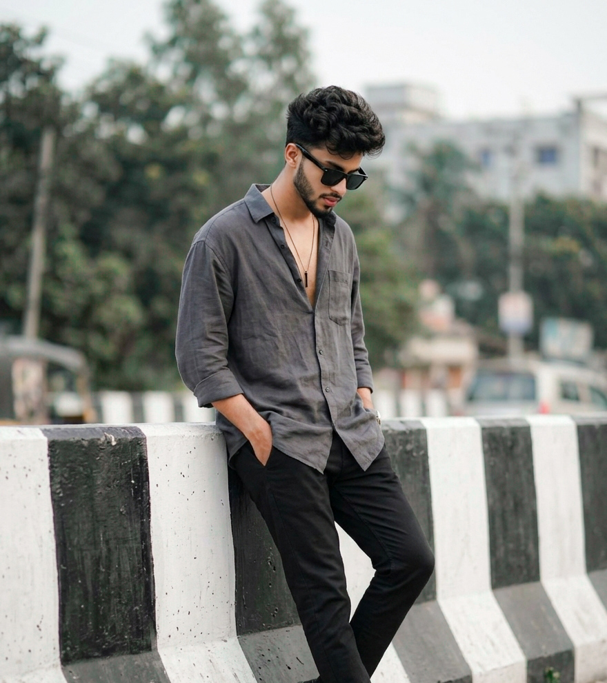 AIPromptGallery | Stylish Young Man Roadside Portrait AI Image Prompt | Ultra Realistic Fashion Photography Prompt 8K (Keep Original Face)