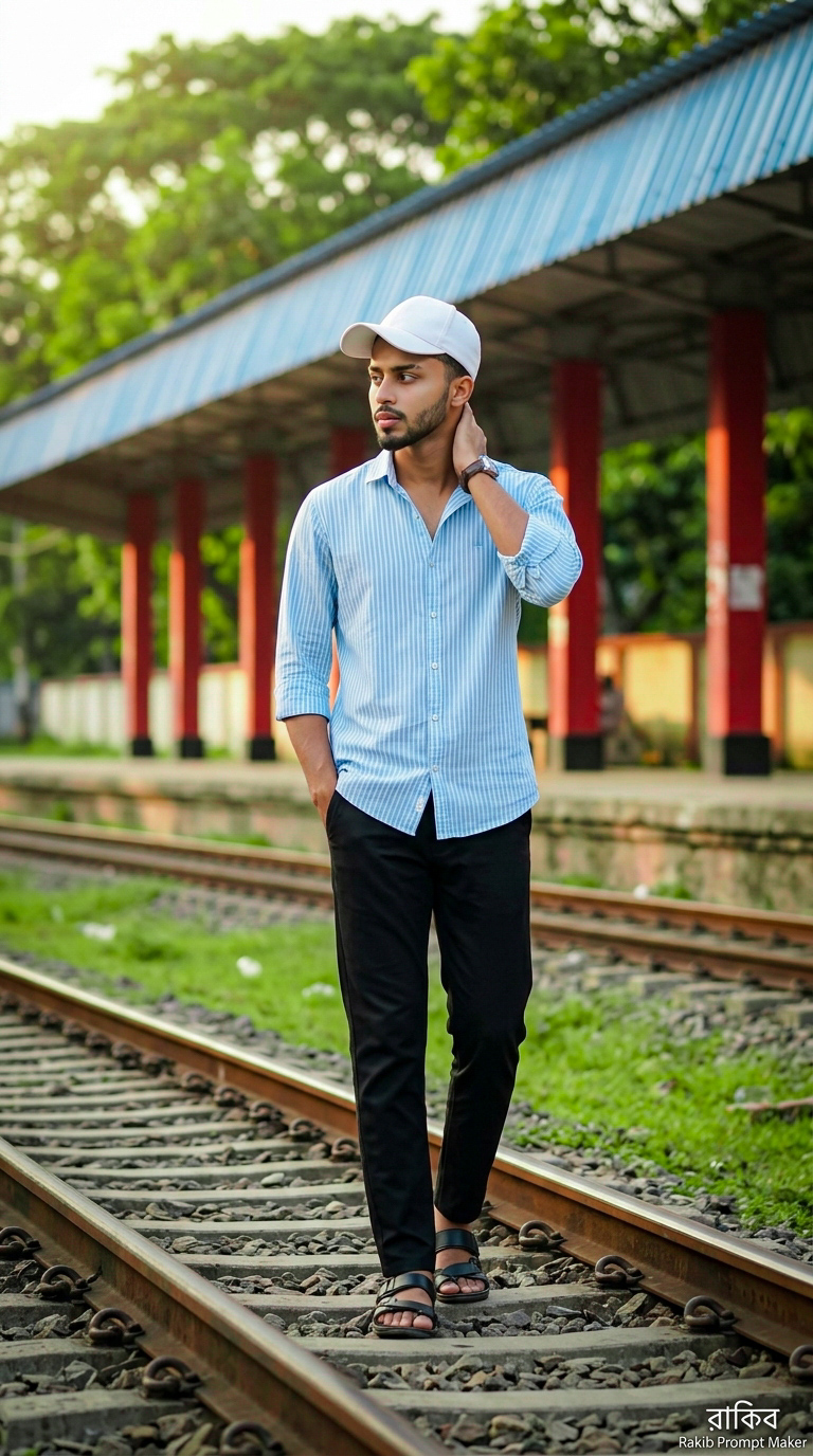 Ultra-Realistic Railway Portrait
